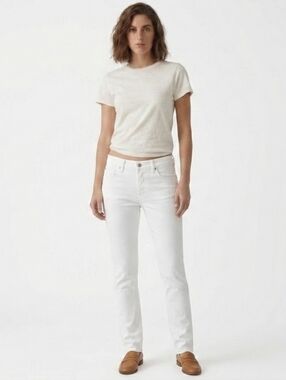 Lucky Brand Legend Women's Straight Leg Jeans In White Size 2/26